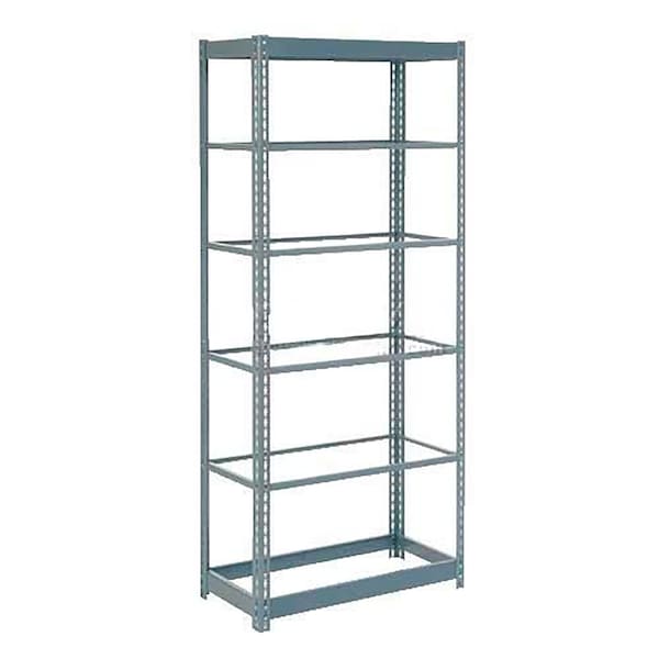 Heavy Duty Shelving 36W x 18D x 84H With 6 Shelves, No Deck, Gray